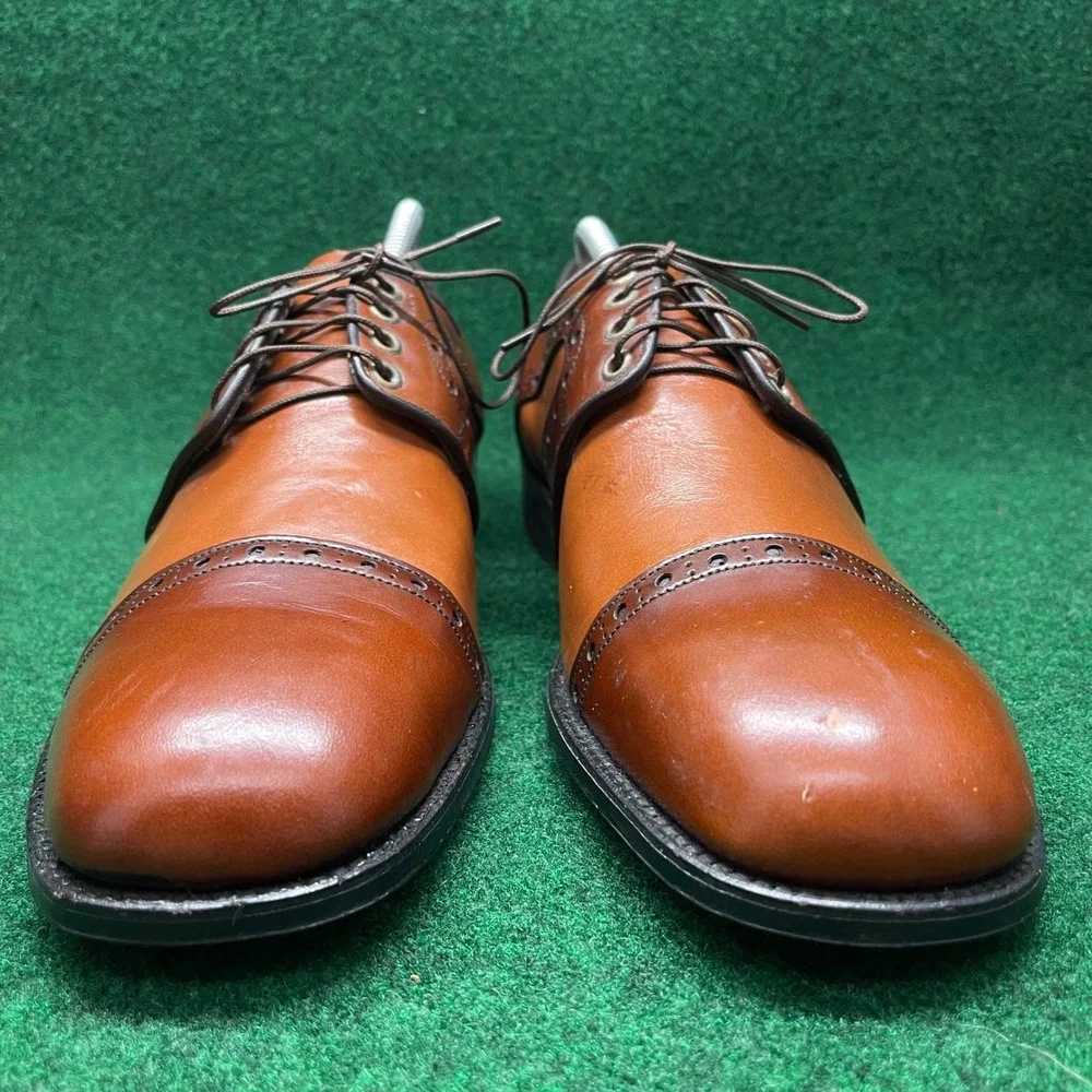 Vintage AG Mens Fine Shoes 10D Two Tone Spectator Brogue Oxfords OSullivans Heel